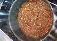 step3の鍋にブイヨン・テンメン醤・醤油を入れ水分がなくなるまで煮詰める。