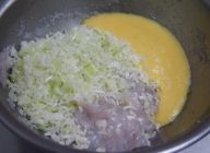 ボウルにStep1,2で調理したものをすべて入れてマヨネーズと塩胡椒をして、よく混ぜ合わせる